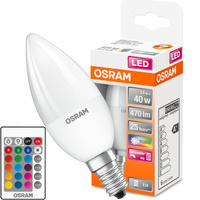 Żarówka LED B37 Świeczka E14 4.9W = 40W 470lm 2700K RGBW 200° Ściemnialna Pilot Retrofit Filament Osram