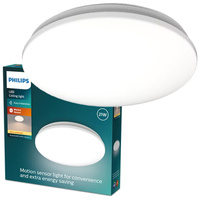 Lampa Sufitowa Plafon LED 21W 2500lm 2700K z Czujnikiem Zmierzchu Biała Acuna Philips