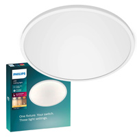 Lampa Sufitowa Plafon LED 18W 1500lm 2700K SceneSwitch Biała Super Slim CL550 Philips