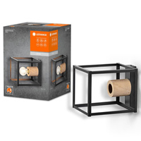 Lampa Ścienna Dekoracyjna Kinkiet Oprawa Natynkowa E27 Czarny Decor Ledvance