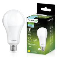 Żarówka LED E27 A60 24W = 200W 3452lm 6500K Zimna 260° LUMILED