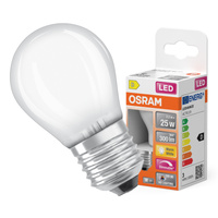 Żarówka LED P45 Kulka E27 2.2W = 25W 300lm 2700K Ciepła CRI90 300° Filament Ściemnialna SUPERSTAR PLUS CLASSIC Osram