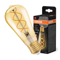 Żarówka LED Dekoracyjna ST64 Edison E27 4W = 28W 300lm 2000K Ciepła 300° Ściemnialna Vintage 1906 Osram