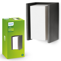 Kinkiet Ogrodowy Lampa Elewacyjna Zewnętrzna E27 IP44 Antracyt Bridge Philips