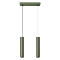 Lampa Wisząca Sufitowa Zwis Tuba Spot 2x GU10 Oliwkowa Lagos Ocean Green SL.1485 Sollux