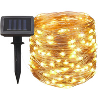 Girlanda Solarna Ogrodowa OZDOBNA Łańcuch Świetlny 100 LED ciepła barwa