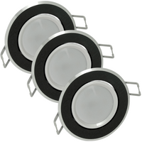 3x Oprawa sufitowa podtynkowa ruchoma SUN OLAL GOLDLUX (Polux) alu czarny + żarówka LED GU10 3,5W