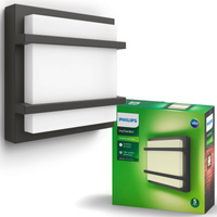 Kinkiet Ogrodowy Lampa Elewacyjna Zewnętrzna LED 3.8W 800lm 2700K Antracyt Petronia Ultra Efficient Philips