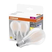 2x Żarówka LED A60 E27 4W = 40W 470lm 2700K Ciepła 300° BASE Osram