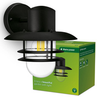 Kinkiet Ogrodowy Lampa Elewacyjna Zewnętrzna LATARNIA E27 Czarna Inyma Philips