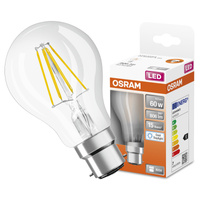 Żarówka LED A60 B22d 6.5W = 60W 806lm 6500K Zimna 300° Retrofit Filament CLASSIC Osram