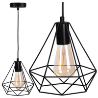 Lampa wisząca sufitowa VIGO IL MIO geometryczna ZWIS druciana w stylu loft 1x E27 GOLDLUX (Polux)