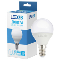 Żarówka LED E14 Kulka 7W 600lm 6500K Zimna 180° LED2B Kobi