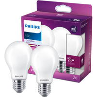 2x Żarówka LED E27 A60 8.5W = 75W 1055lm 4000K Neutralna FILAMENT LED Classic Philips