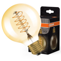 Żarówka LED Dekoracyjna G80 Kula E27 7W = 48W 600lm 2200K Ciepła 320° Filament Ściemnialna Vintage 1906 Osram