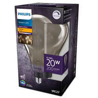Żarówka LED E27 A160 6.5W = 20W 200lm 1800K Ciepła Filament Dymiona PHILIPS Ściemnialna