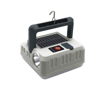 Lampa Solarna Kempingowa 1W 100lm 8000lmK Zimna Szara IPX4 z Czujnikiem Zmierzchu Sanico Goldlux