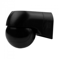 Czujnik Ruchu i Zmierzchu PIR IP44 Natynkowy Czarny 12m 180° CP Ecolight