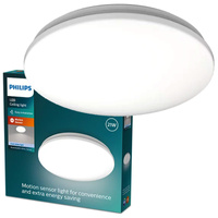 Lampa Sufitowa Plafon LED 21W 2900lm 4000K z Czujnikiem Zmierzchu Biała Acuna Philips