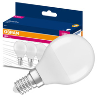 3x Żarówka LED P45 Kulka E14 4.9W = 40W 470lm 6500K Zimna 200° VALUE CLASSIC Osram
