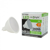 Żarówka LED Reflektor MR16 GU5.3 2W 160lm 3000K Ciepła 12V Ecolight