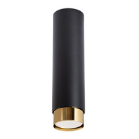 Lampa Sufitowa Oprawa Natynkowa Tuba Spot 1x GU10 Czarna Złota Nero Bittersweet Shimmer SL.1411 Sollux