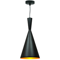 Lampa Wisząca Sufitowa Żyrandol IL MIO MODERN P-306C E27 Czarno-Złota - GOLDLUX (Polux)