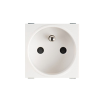 Gniazdo Sieciowe Zasilające Ochrona Styków 16A Uziemienie Kwadratowe Białe BIURO Kanlux