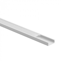 Profil Aluminiowy LED Natynkowy Biały 1m z Kloszem Mroźny do Taśm LED + Zaślepki seria N Ecolight