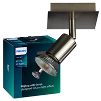 Lampa Ścienna Kinkiet GU10 nikiel Carrea Philips