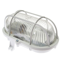 Lampa Oprawa Kanałowa Hermetyczna E27 Siatka IP44 Biała Soma Kobi