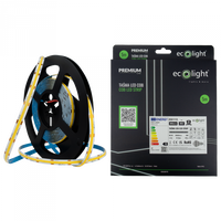 Taśma LED Pasek COB 7W/m 805lm/m 320LED/m 12V 4000K Neutralna IP67 Rolka 5m Ecolight