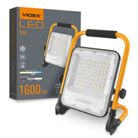 Przenośny Naświetlacz LED 50W 1600lm 5000K Neutralna 90° 2A Czarny VIDEX