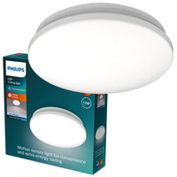 Lampa Sufitowa Plafon LED 12W 1500lm 4000K z Czujnikiem Zmierzchu Biała Acuna Philips