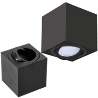 Oprawa Natynkowa Halogenowa Spot Tuba Kwadratowa GU10 Czarna OH37 Kobi