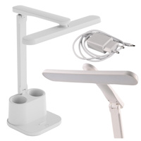 Lampka Biurkowa LED Stołowa 6W 400lm 4000K Neutralna 120° Biała Ściemnialna Bari Sanico Goldlux