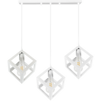 Lampa Wisząca Sufitowa Geometryczna IL MIO SWEDEN 3xE27 Biała - GOLDLUX (Polux)