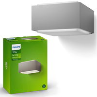 Kinkiet Ogrodowy Lampa Elewacyjna Zewnętrzna E27 IP44 Szara Hedgehog Philips