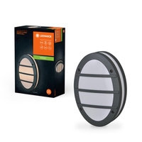 Lampa Ogrodowa Zewnętrzna Kinkiet Elewacyjny LED E27 IP65 IK06 Szary Endura Ledvance