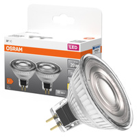 2x Żarówka LED MR16 Reflektor GU5.3 2.1W = 20W 210lm 2700K Ciepła 12V 36° STAR Osram
