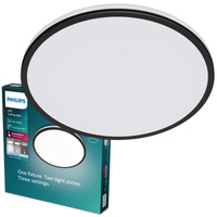 Lampa Sufitowa Plafon LED 18W 2000lm 4000K SceneSwitch Czarna Philips