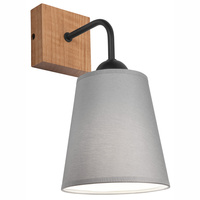 Lampa Ścienna Kinkiet LULA E27 Szary Dębowy KM-1.200 Lamkur