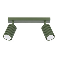 Lampa Sufitowa Reflektor Tuba Spot 2x GU10 Oliwkowa Karbon Deep Space SL.1618 Sollux