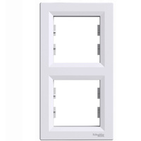 Ramka 2-krotna Pionowa Do Gniazda Asfora Podwójna Biała