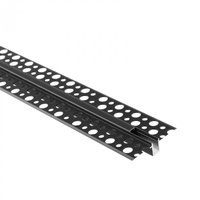 Profil Aluminiowy LED do Płyt GK Gipsowych REGIPS Wpuszczany Podtynkowy Czarny 1m z Kloszem Czarny do Taśm LED + Zaślepki seria GPW Ecolight