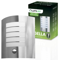 Kinkiet Ogrodowy Elewacyjny Lampa Zewnętrzna E27 NIGELLA z Czujnikiem Ruchu i Zmierzchu