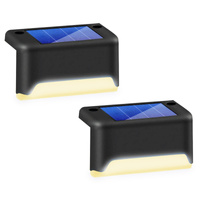 2x Lampa Solarna LED Oprawa Schodowa Ozdobna Lampka Czujnik Zmierzchu IP44 Ciepły