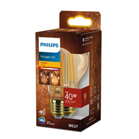 Żarówka LED E27 A60 7W = 40W 470lm 1800K Ciepła Filament Bursztynowa PHILIPS