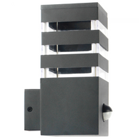 Lampa Ogrodowa Kinkiet Elewacyjny TEKSAS PIR E27 IP44 Czujnik Grafitowa GOLDLUX (Polux)