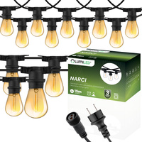 Girlanda Ogrodowa Zewnętrzna Łańcuch Świetlny 15m 30x E27 Żarówki 1,3W 2200K NARCI Lumiled